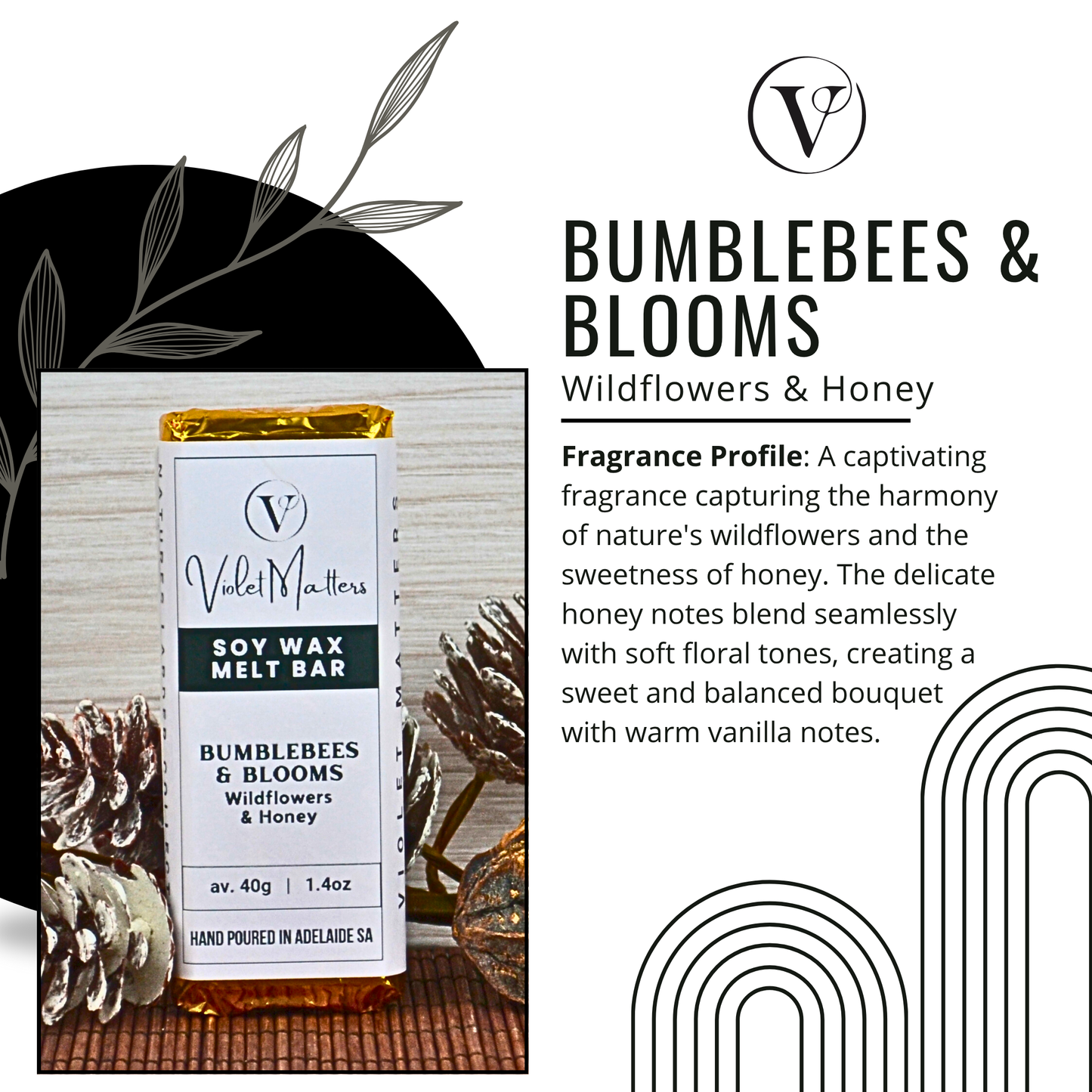 Bumblebees & Blooms: Wildflowers & Honey - Eco Soy Wax Melt Bar