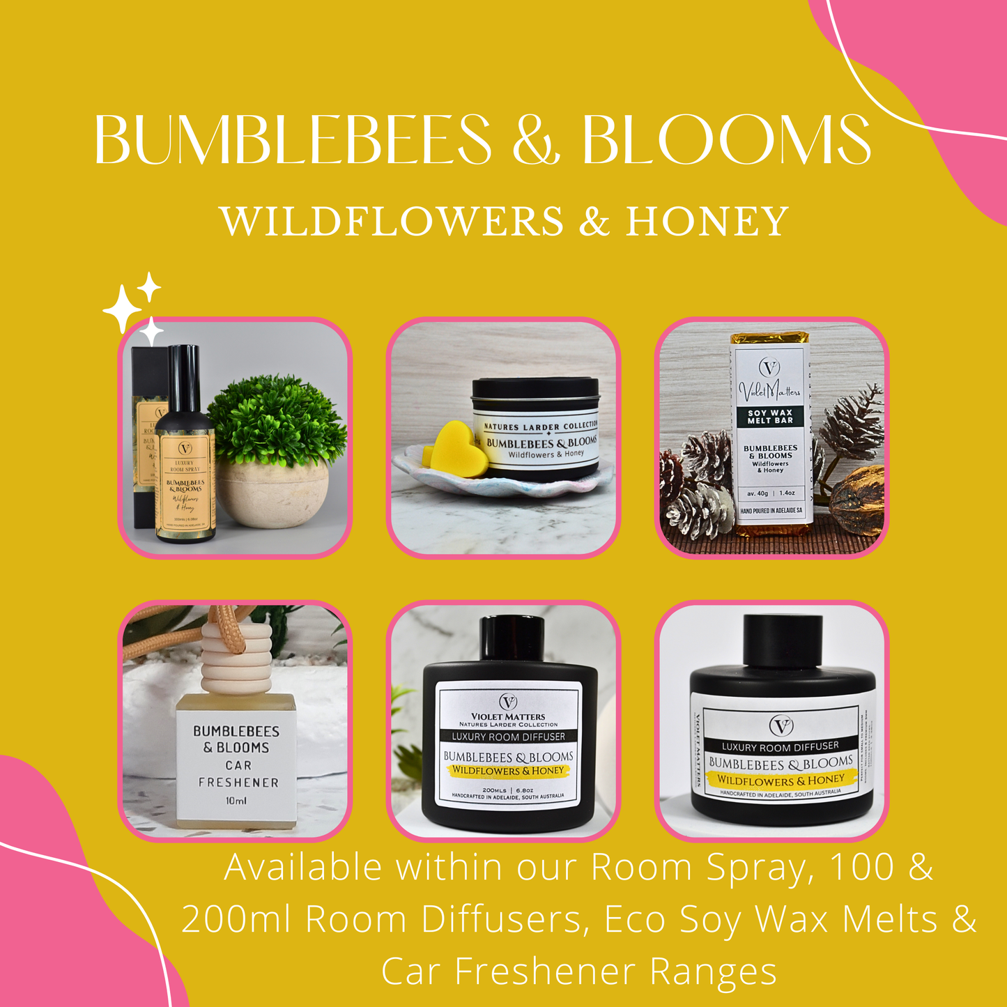 Bumblebees & Blooms: Wildflowers & Honey - Eco Soy Wax Melt Bar