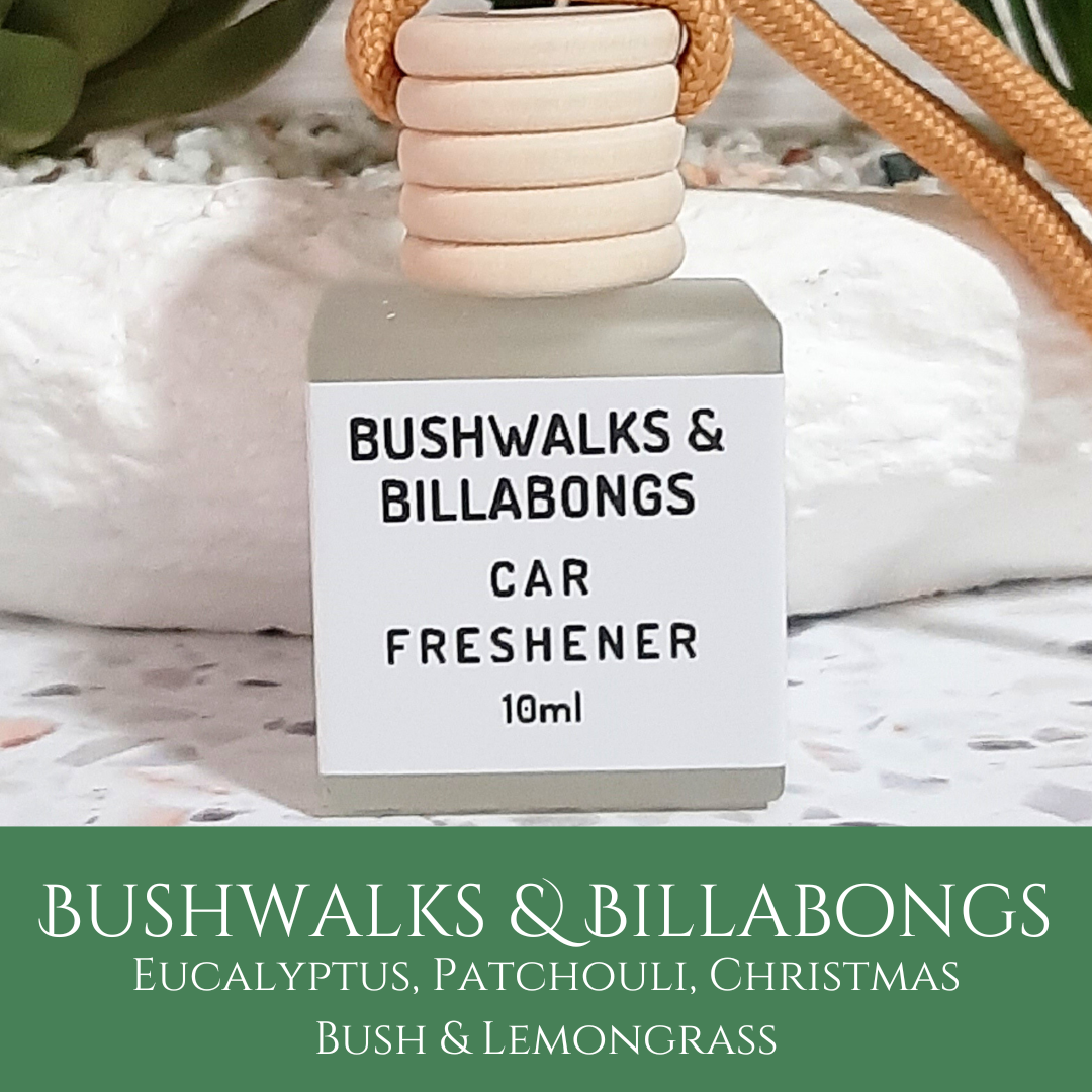 Bushwalks and Billabongs: Eucalyptus, Patchouli, Christmas Bush & Lemongrass - Car Freshener