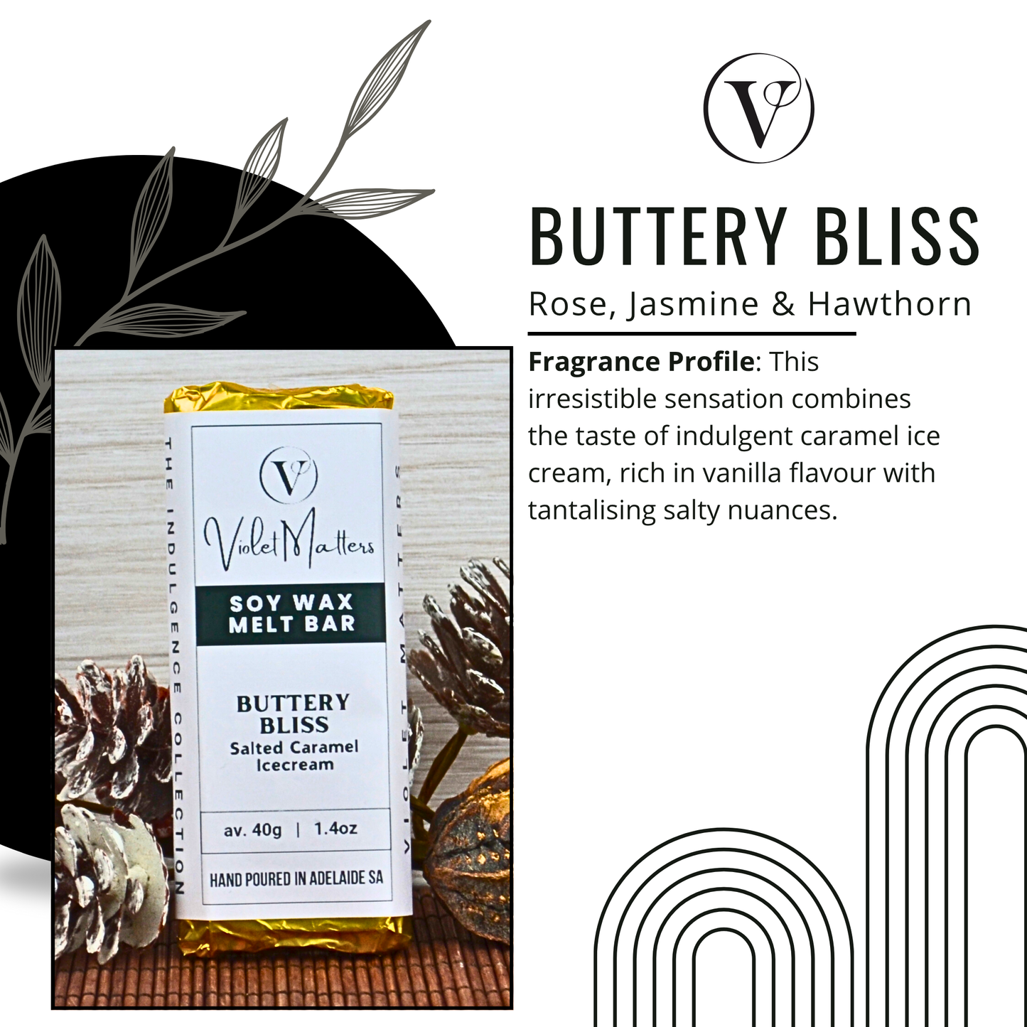 Buttery Bliss: Salted Caramel Icecream - Eco Soy Wax Melt Bar