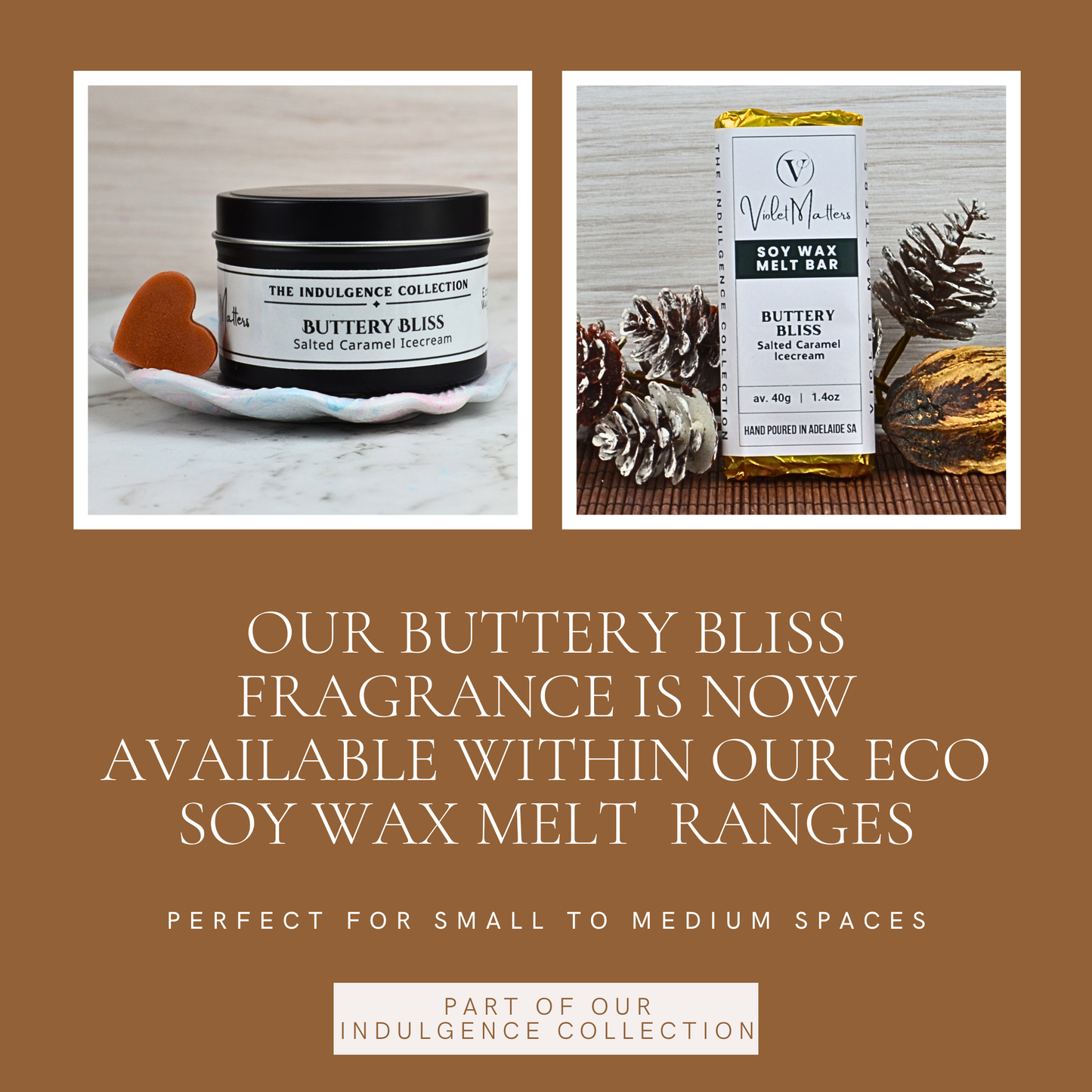 Buttery Bliss: Salted Caramel Icecream - Eco Soy Wax Melt Bar