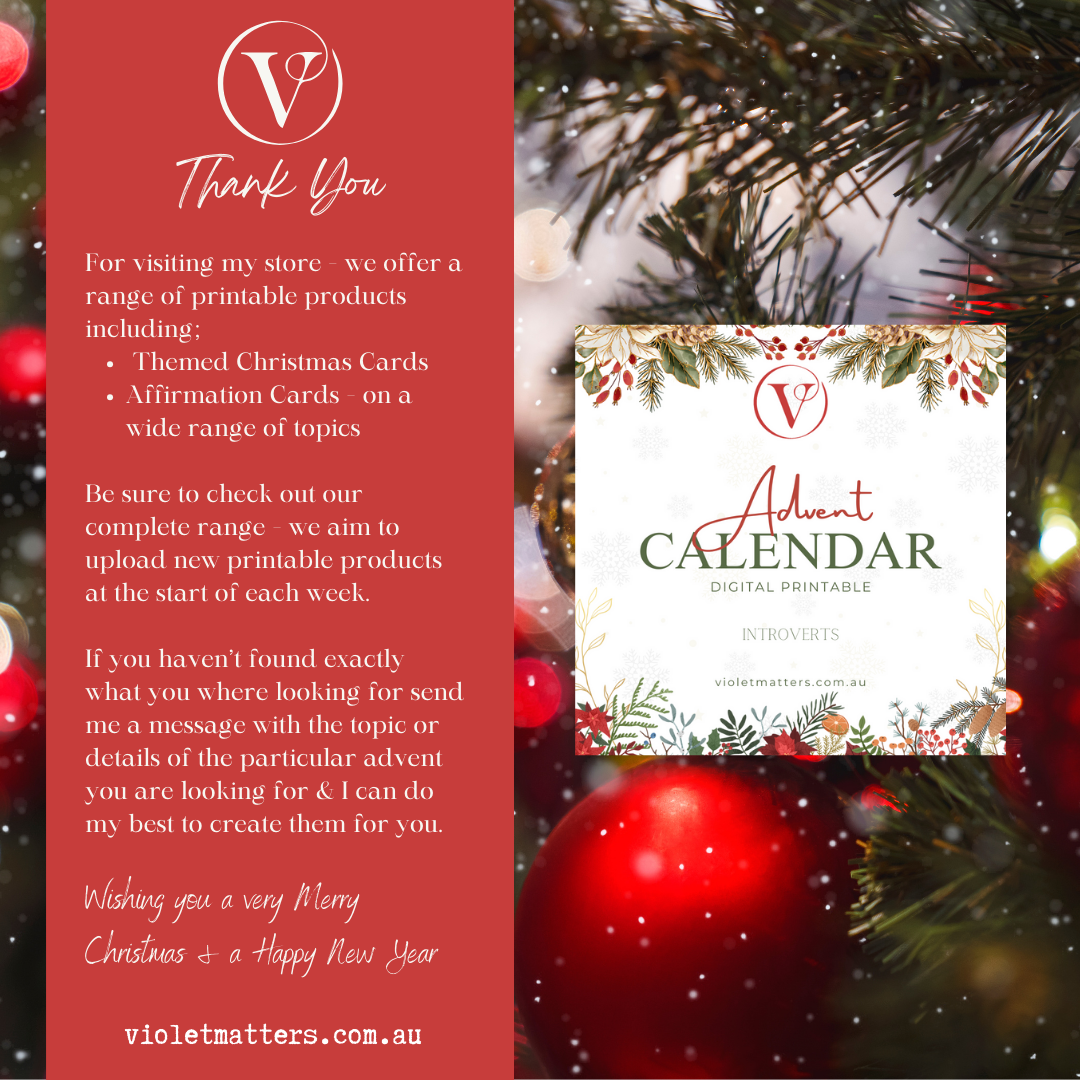 Digital Printable Christmas Advent Activity Cards for Couples