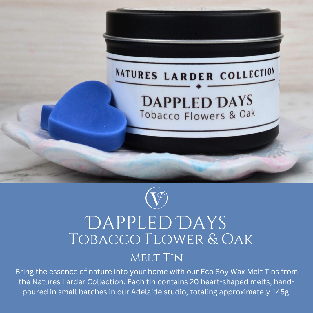 Dappled Days: Tobacco Flowers & Oak - Eco Soy Wax Melt Tin
