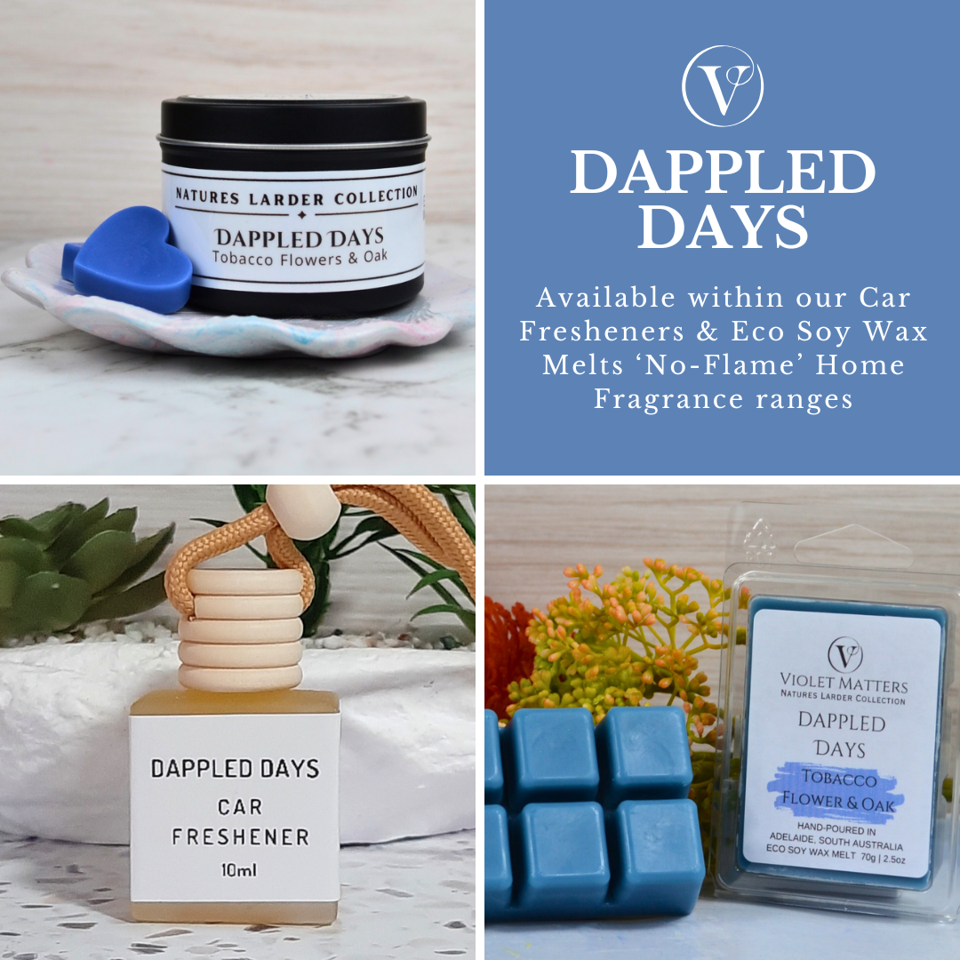 Dappled Days: Tobacco Flowers & Oak - Eco Soy Wax Melt Tin