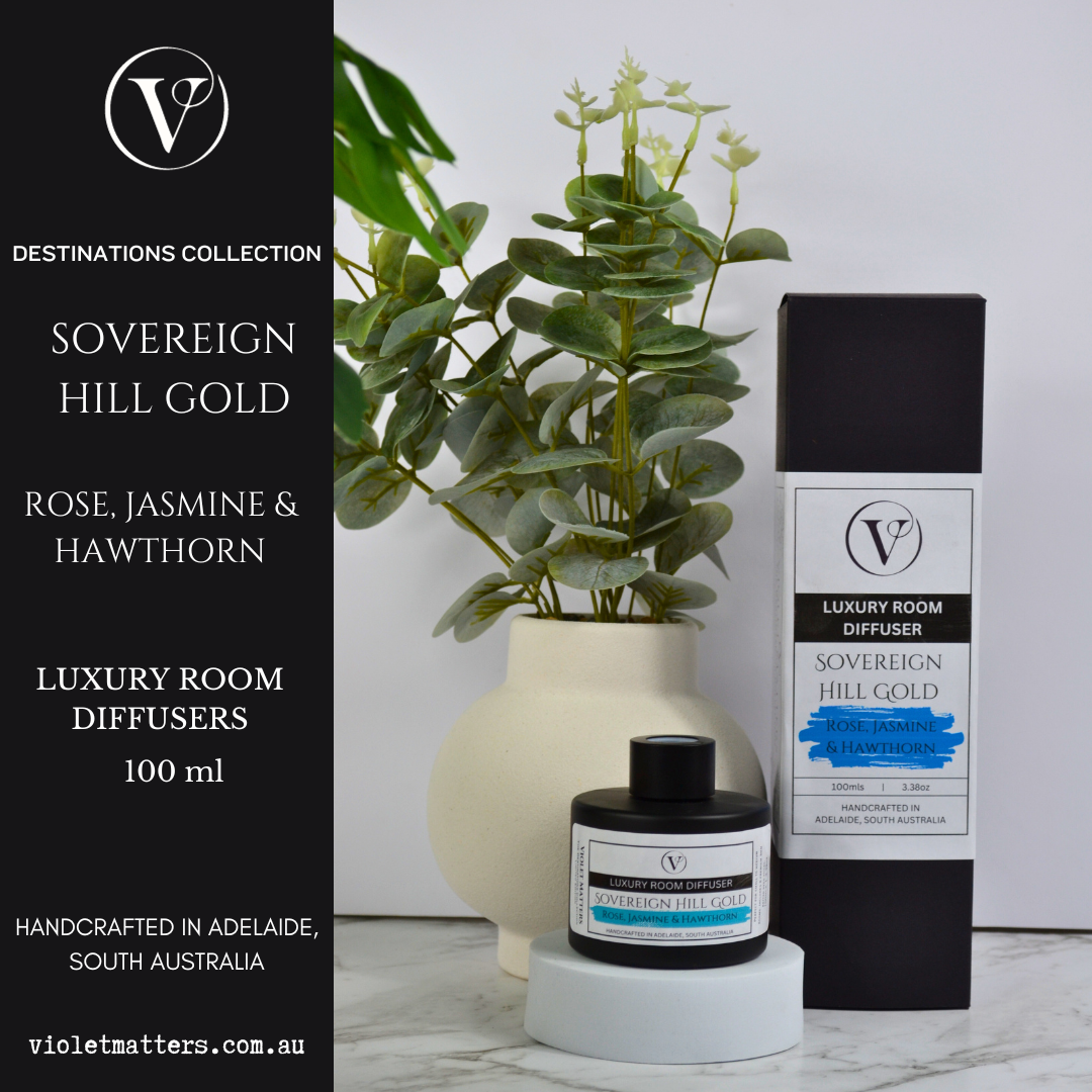 Sovereign Hill Gold - Rose, Jasmine & Hawtorn Luxury Room Diffuser