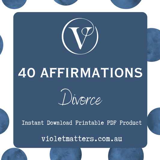 Printable Affirmation Card Set - Digital Download PDF - Divorce