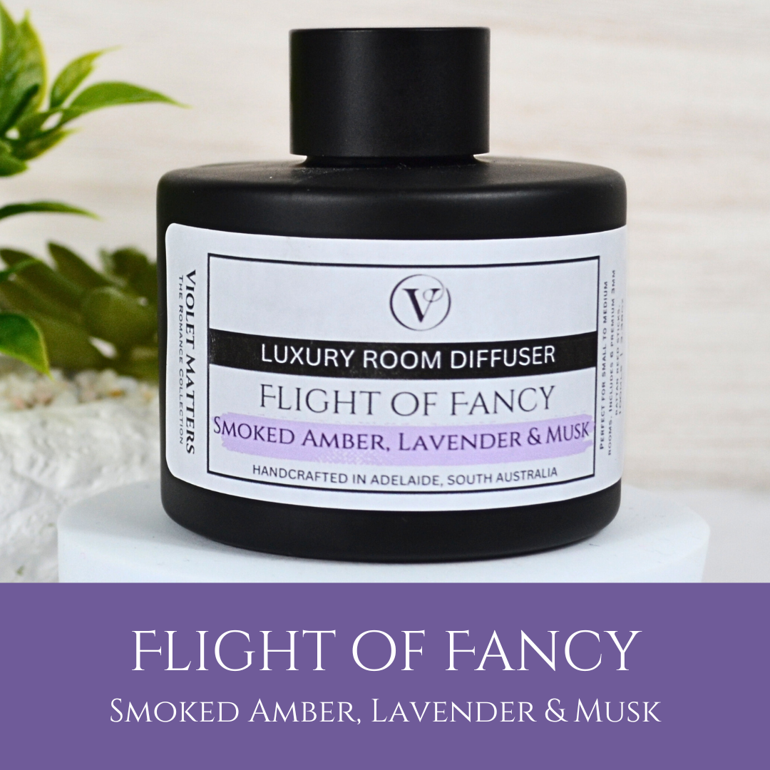 Flight of Fancy: Smoked Amber, Lavender and Musk - 100ml Room Diffuser