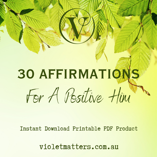 Printable Affirmation Card Set - Digital Download PDF - For a Positive Him