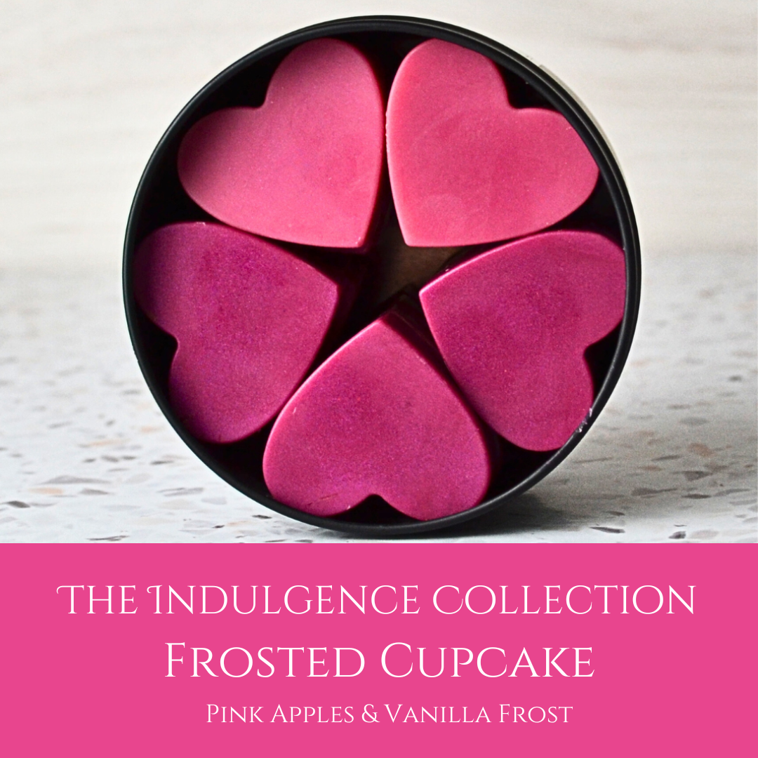 Frosted Cupcake: Pink Apple & Vanilla Frost - Eco Soy Wax Melt Tin