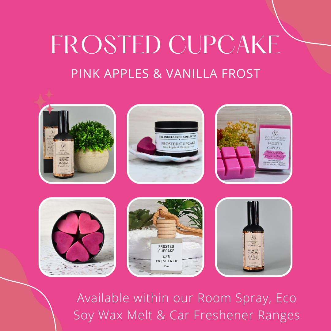 Frosted Cupcake: Pink Apple & Vanilla Frost - Eco Soy Wax Melt