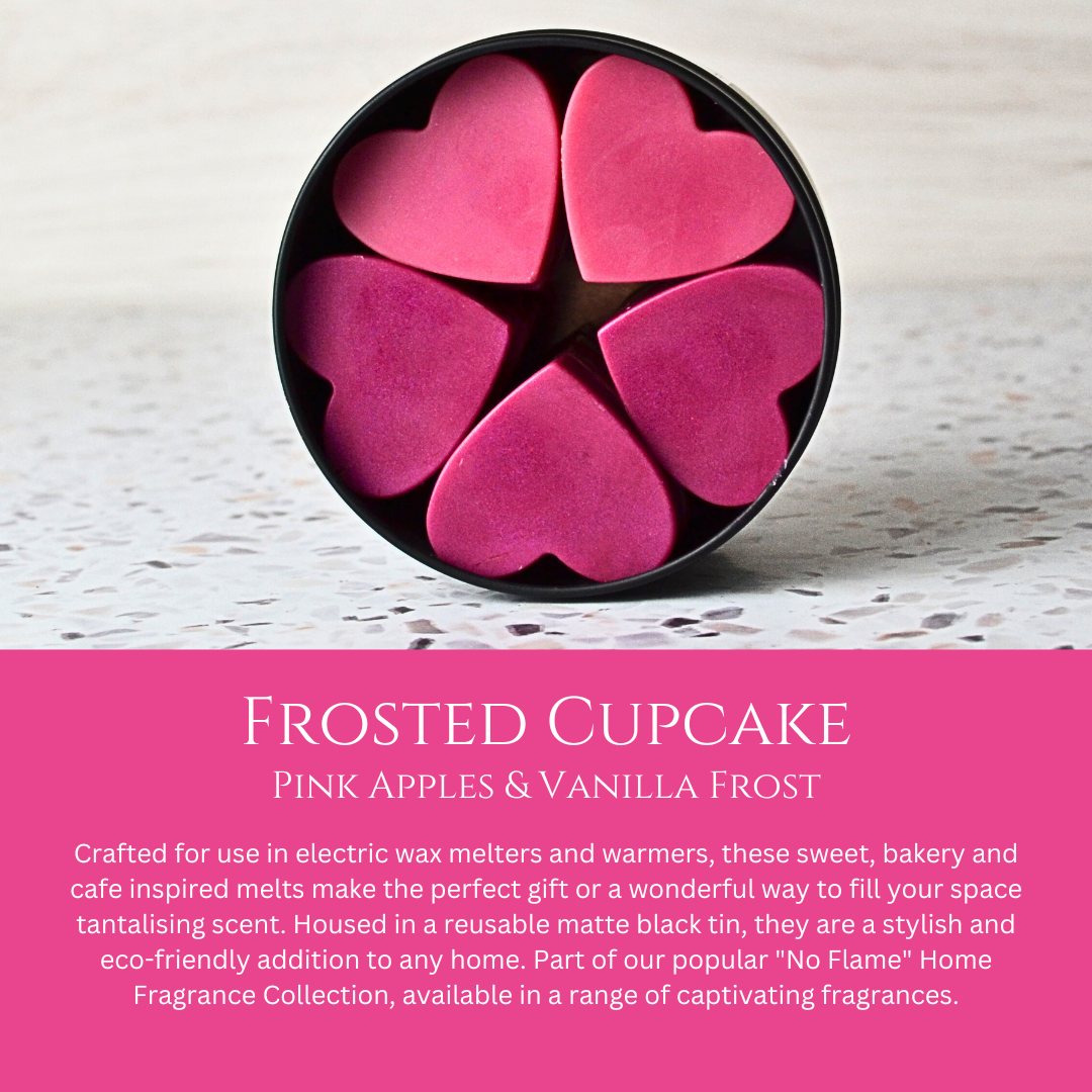 Frosted Cupcake: Pink Apple & Vanilla Frost - Eco Soy Wax Melt Tin