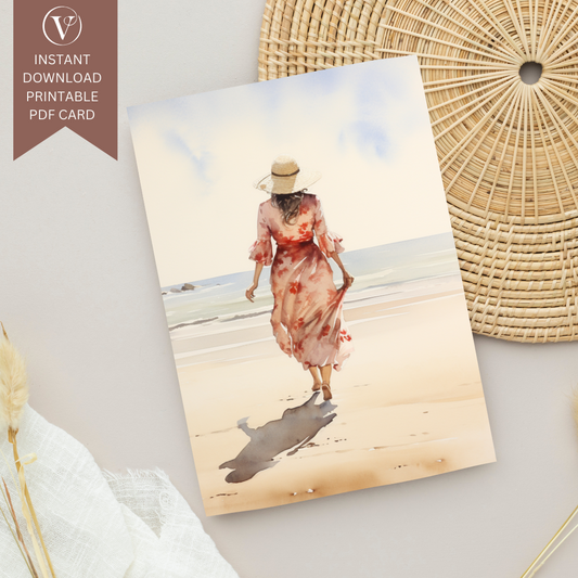 Beautiful Blank A5 Printable Card