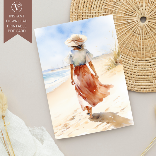 Beautiful Blank A5 Printable Card