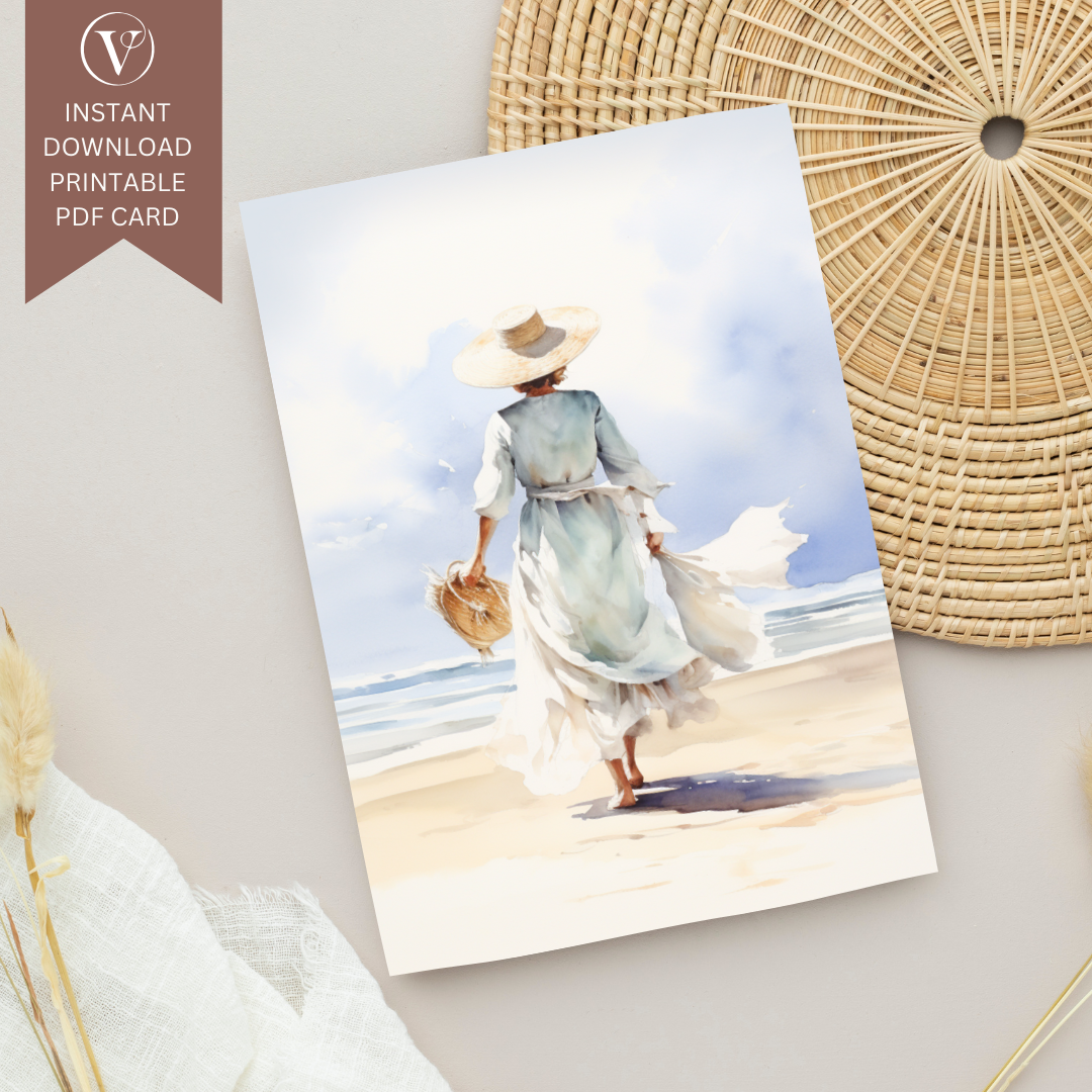 Beautiful Blank A5 Printable Card
