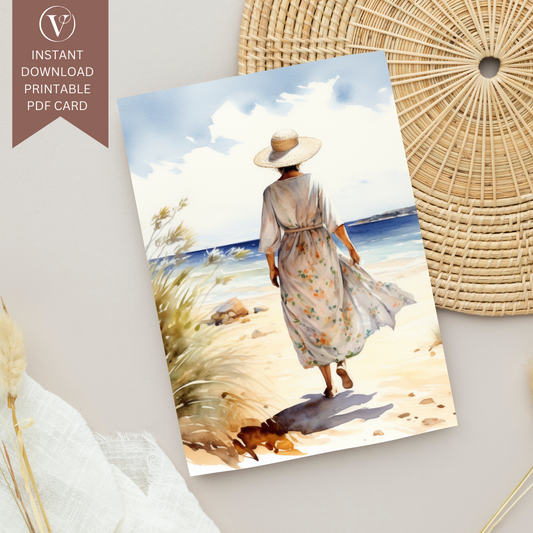 Beautiful Blank A5 Printable Card