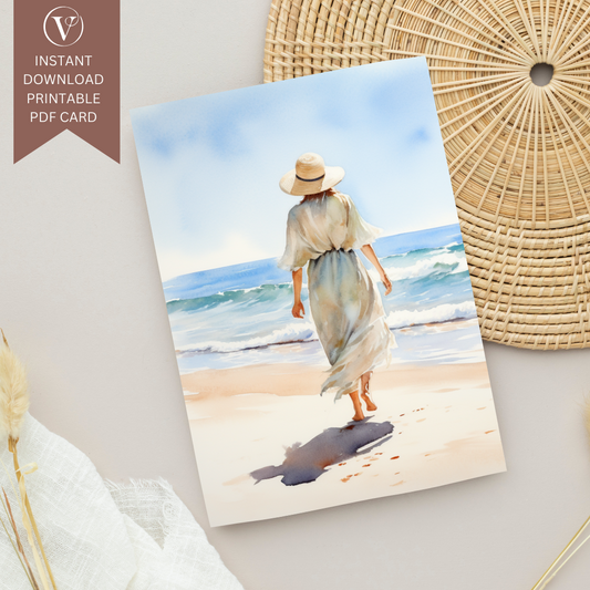 Beautiful Blank A5 Printable Card