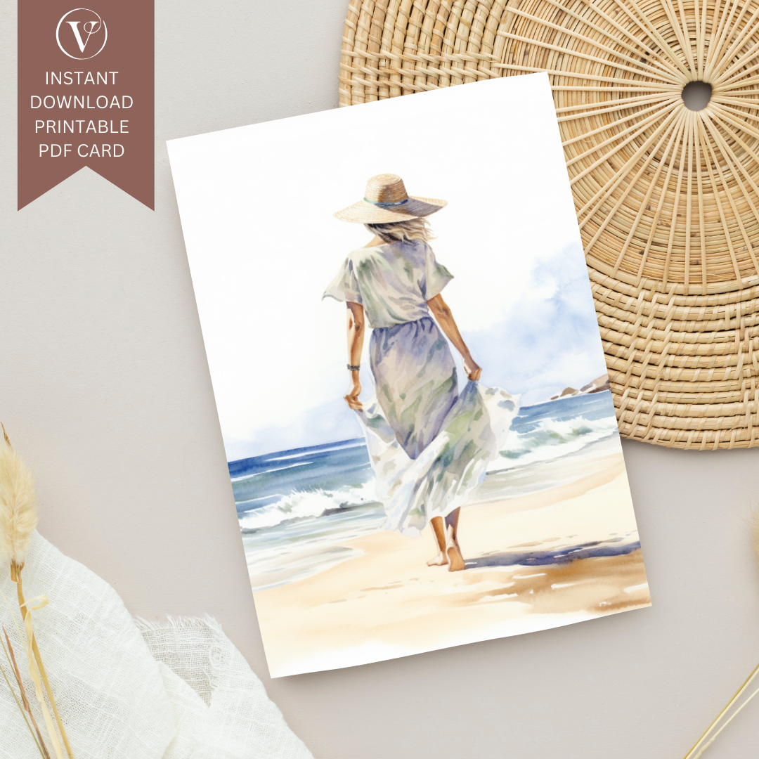 Beautiful Blank A5 Printable Card