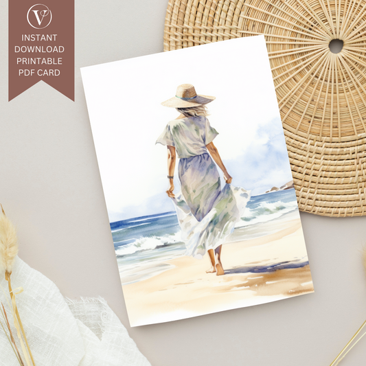 Beautiful Blank A5 Printable Card