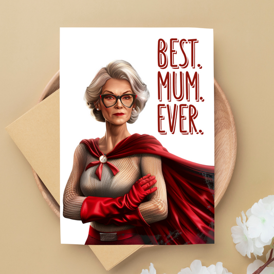 Best Mum Ever Blank A5 Printable Card