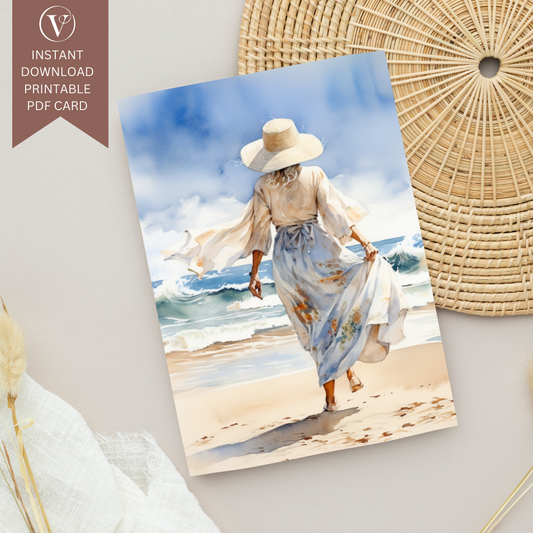 Beautiful Blank A5 Printable Card