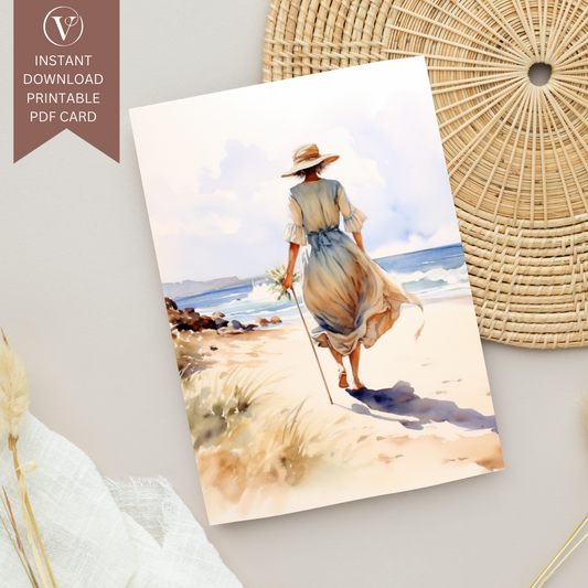 Beautiful Blank A5 Printable Card