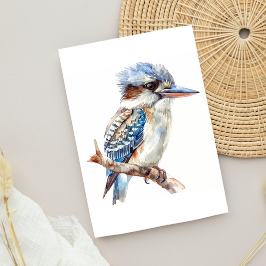 Beautiful Blank A5 Printable Kookaburra Card - Printable Card