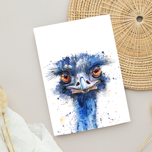 Blank A5 Printable Emu Card - Printable Card