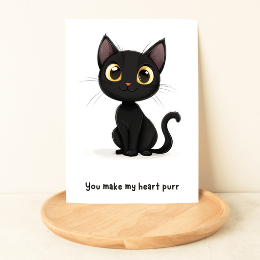 Blank A5 Printable Friendship & Relationship Cat Card