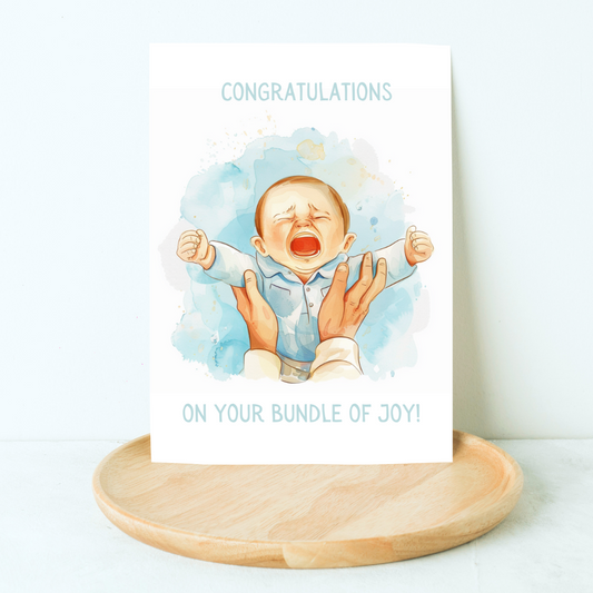Playful Blank A5 Printable Baby Card