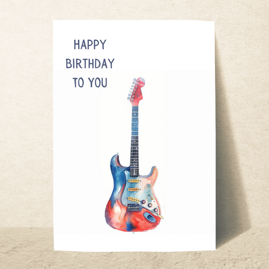 Lovely Blank A5 Printable Music Lovers Birthday Day Card