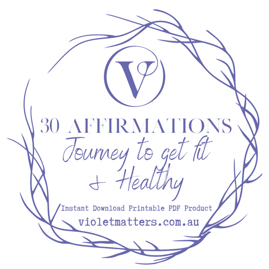 Printable Affirmation Card Set - Digital Download PDF - Journey to Increase Health & Fitness