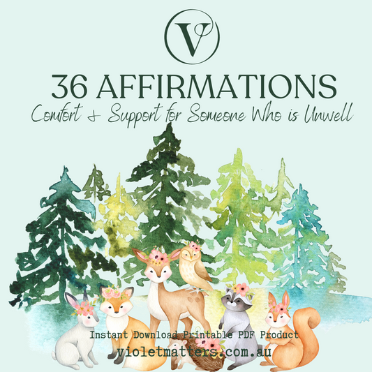 Printable Affirmation Card Set - Digital Download PDF - Comfort & Support for Someone Special Who is Unwell