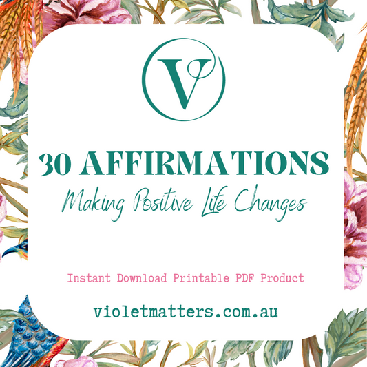 Printable Affirmation Card Set - Digital Download PDF - Making Positive Life Changes