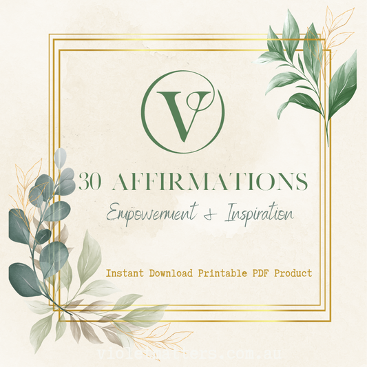 Printable Affirmation Card Set - Digital Download PDF - Empowerment & Inspiration