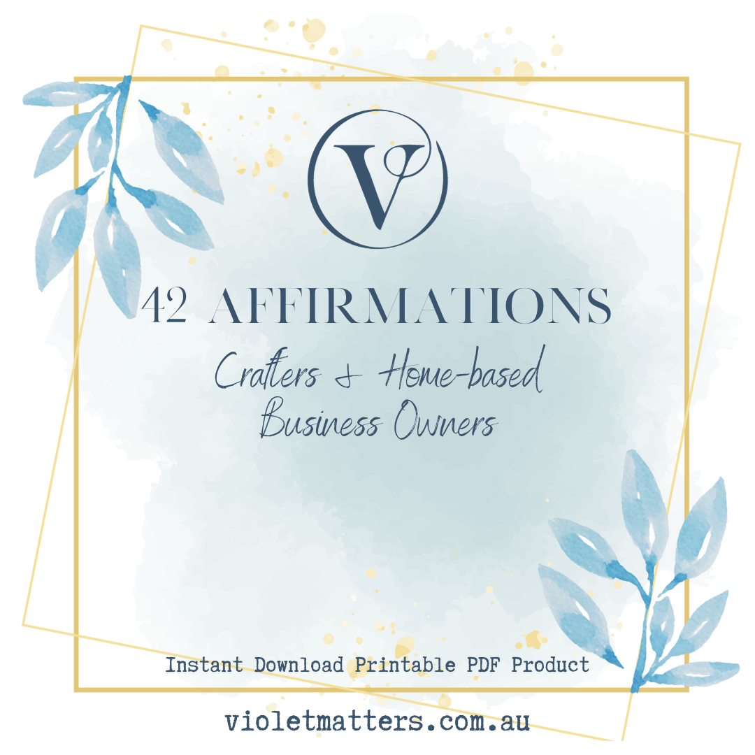Printable Affirmation Card Set - Digital Download PDF - Elevate Creativity & Business Positivity for Craft Lovers and Home-based Entrepreneurs