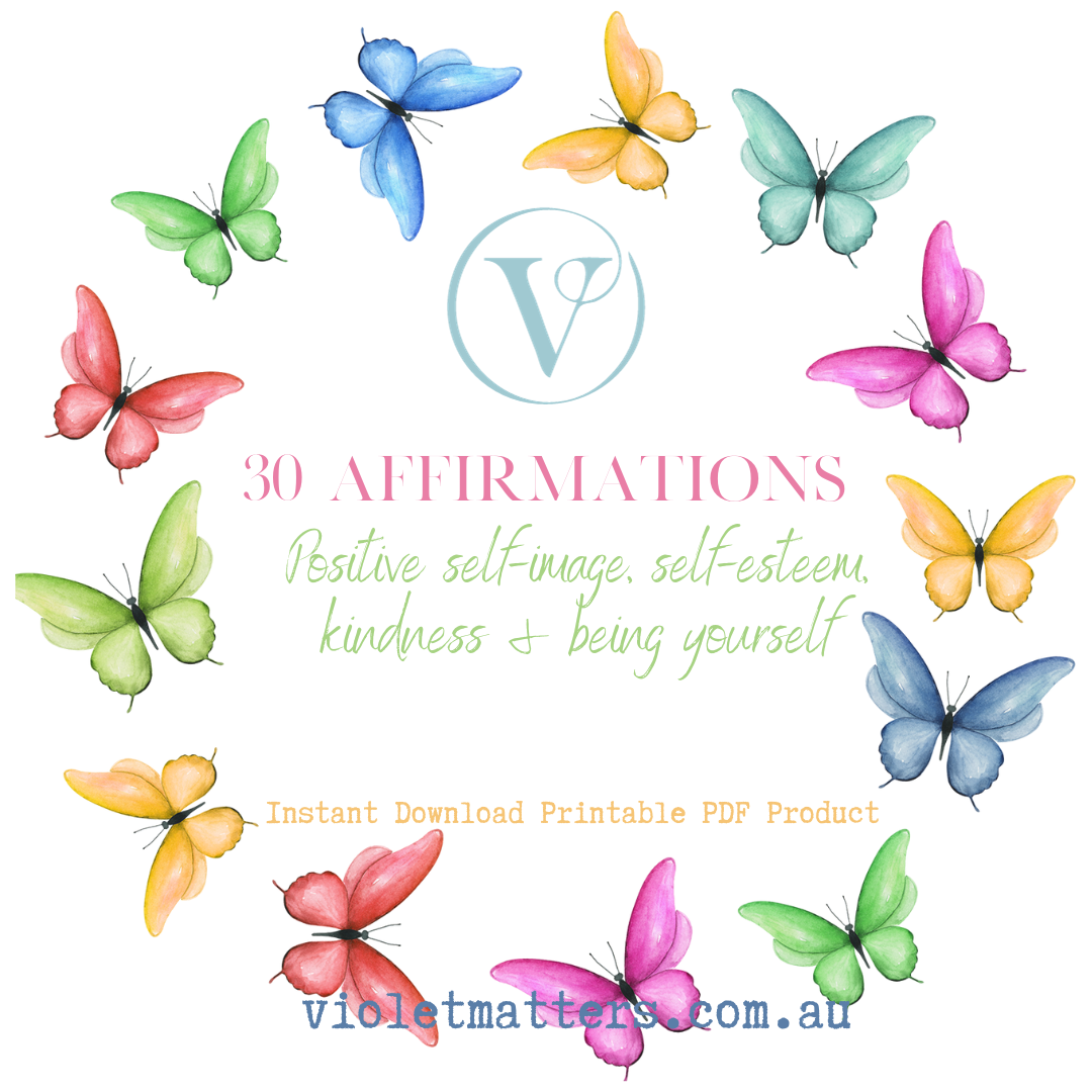 Printable Affirmation Card Set - Digital Download PDF - Child-Friendly Affirmations Focusing on Positive Self-Image, Self-Confidence, Kindness & Being Themselves