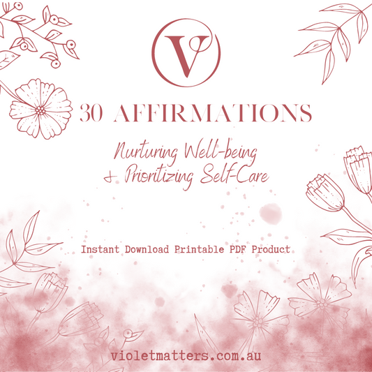 Printable Affirmation Card Set - Digital Download PDF - Nurturing Well-Being & Prioritizing Self Care