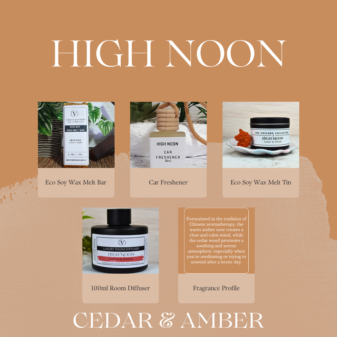 High Noon: Cedar & Amber - Eco Soy Wax Melt Tin
