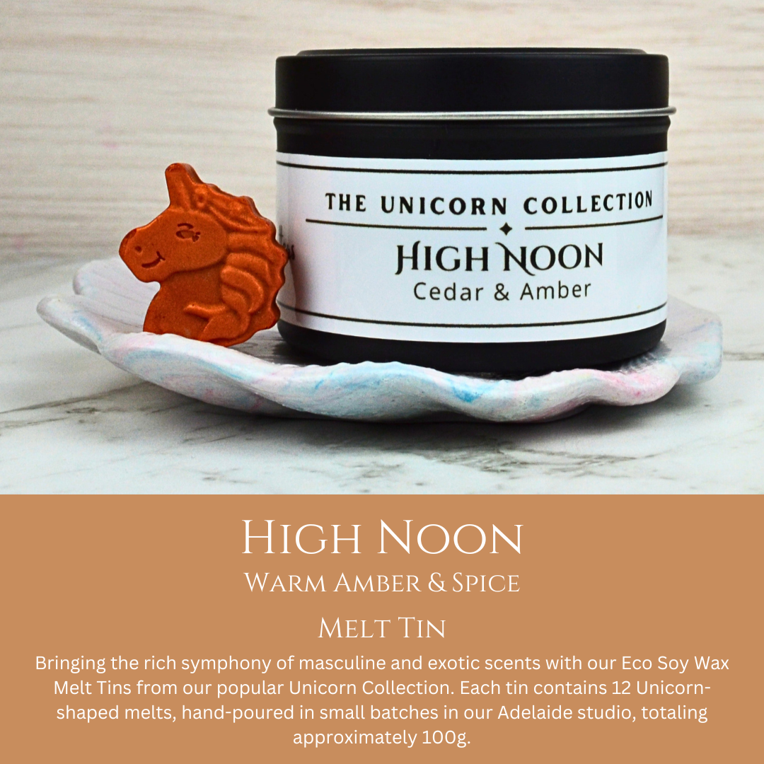 High Noon: Cedar & Amber - Eco Soy Wax Melt Tin