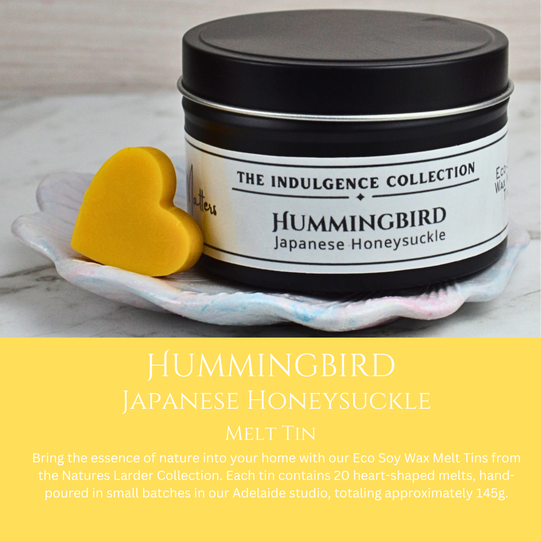 Hummingbird: Japanese Honeysuckle - Eco Soy Wax Melt Tin
