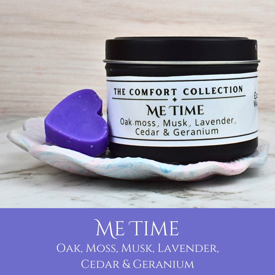 Me Time: Musk, Lavender, Geranium & Cedar - Eco Soy Wax Melt Tin