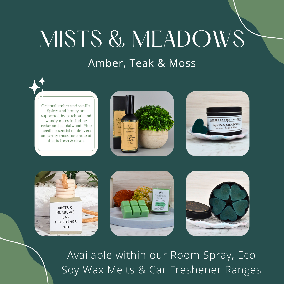 Mists & Meadows: Amber, Teak & Moss - 100ml Room Spray