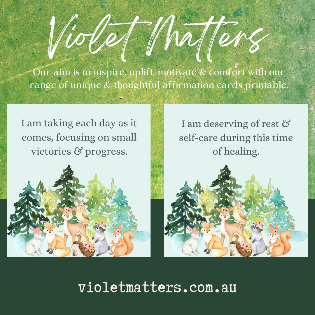 Printable Affirmation Card Set - Digital Download PDF - Comfort & Support for Someone Special Who is Unwell