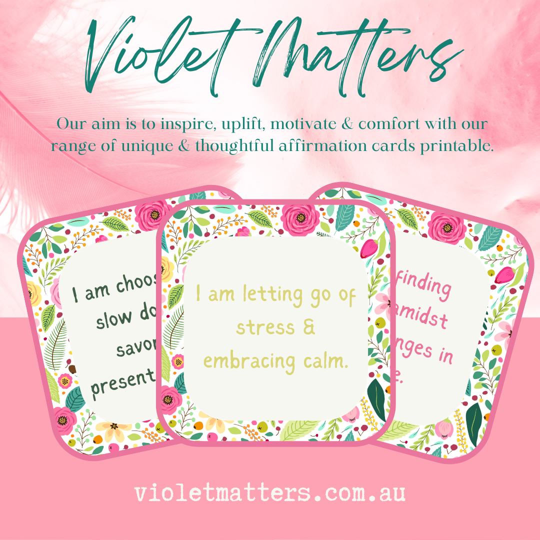 Affirmation Card Printable - Focusing on Relaxation & Stress Relief