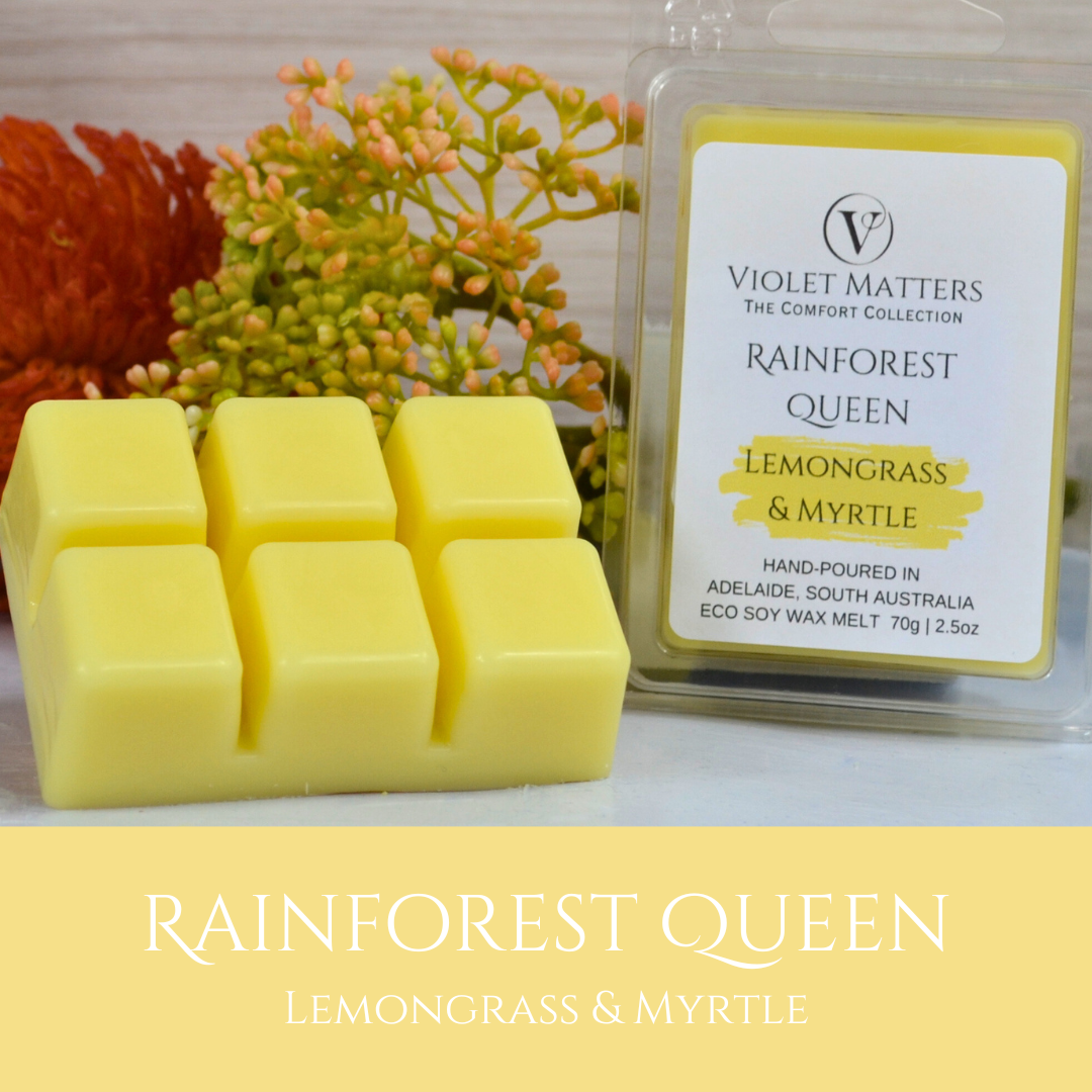 Rainforest Queen: Lemongrass & Myrtle - Eco Soy Wax Melt
