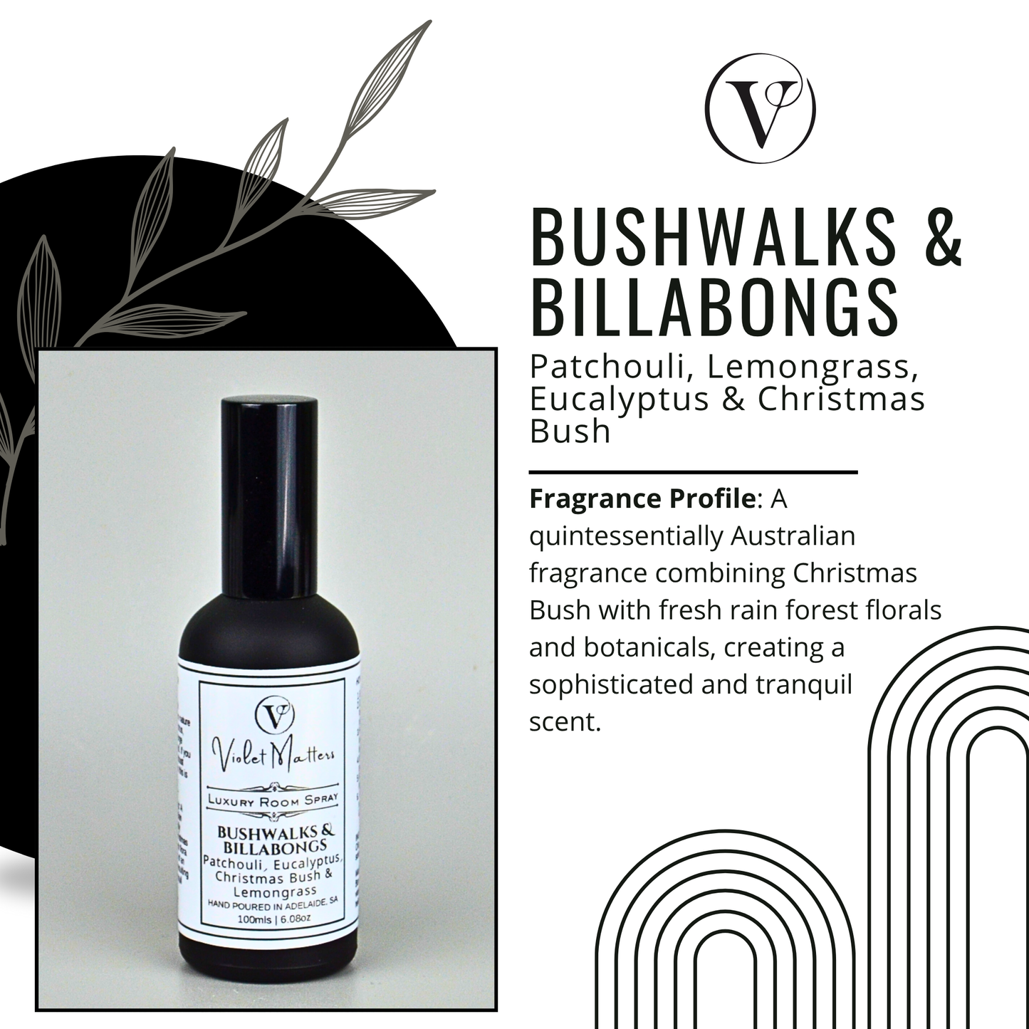 Bushwalks and Billabongs: Eucalyptus, Patchouli, Christmas Bush and Lemongrass - 100ml Room Spray