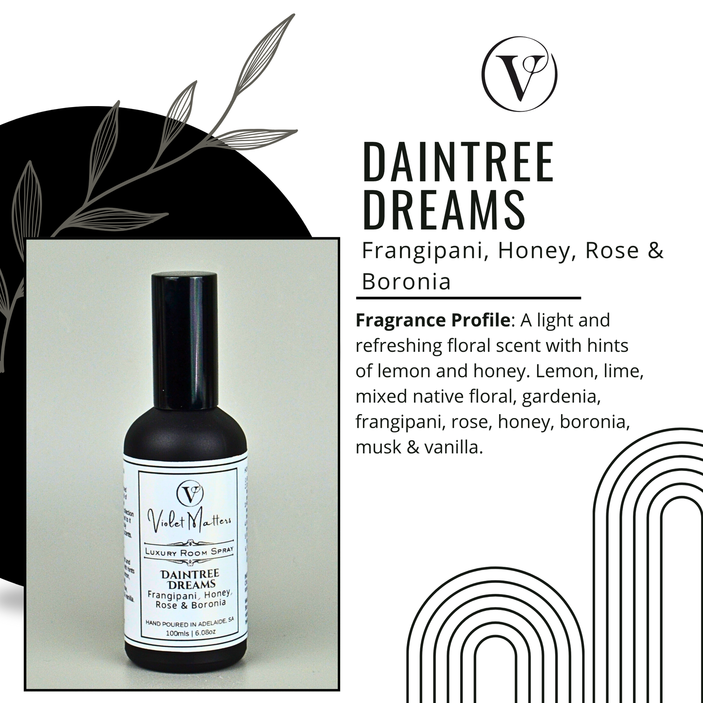 Daintree Dreams: Frangipani, Honey, Rose and Boronia - 100ml Room Spray