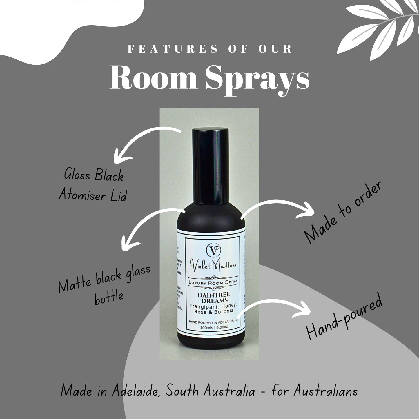 Daintree Dreams: Frangipani, Honey, Rose and Boronia - 100ml Room Spray