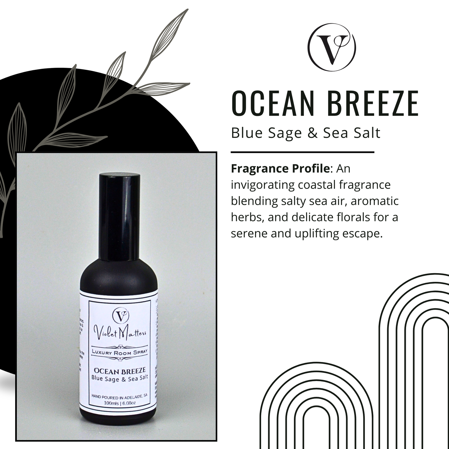 Ocean Breeze: Blue Sage & Sea Salt - 100ml Room Spray