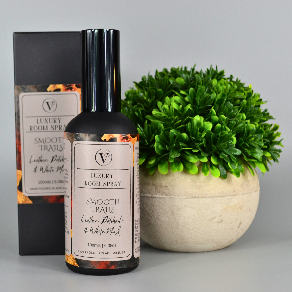 Smooth Trails: Leather, Patchouli & White Musk - 100ml Room Spray